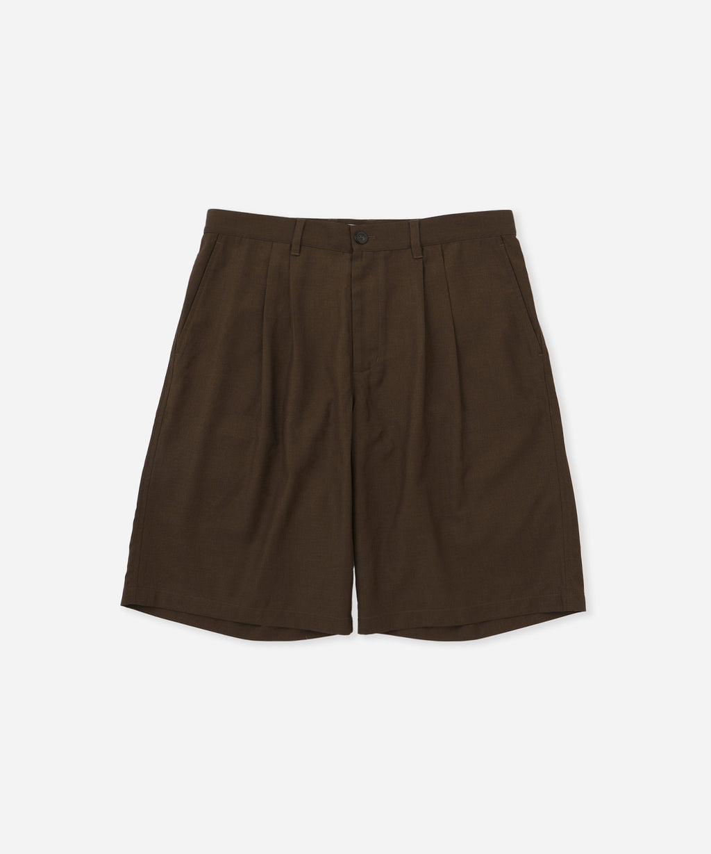 Saturdays NYC Feliz Two Tuck Walk Short in Brown