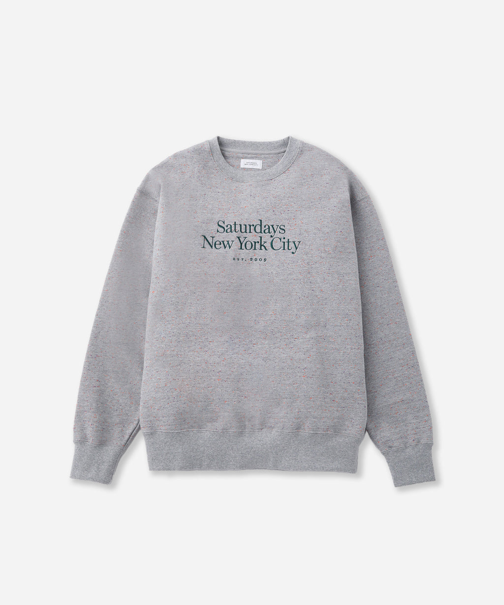 Saturdays NYC Bowery Speckle Sweatshirt in Gray