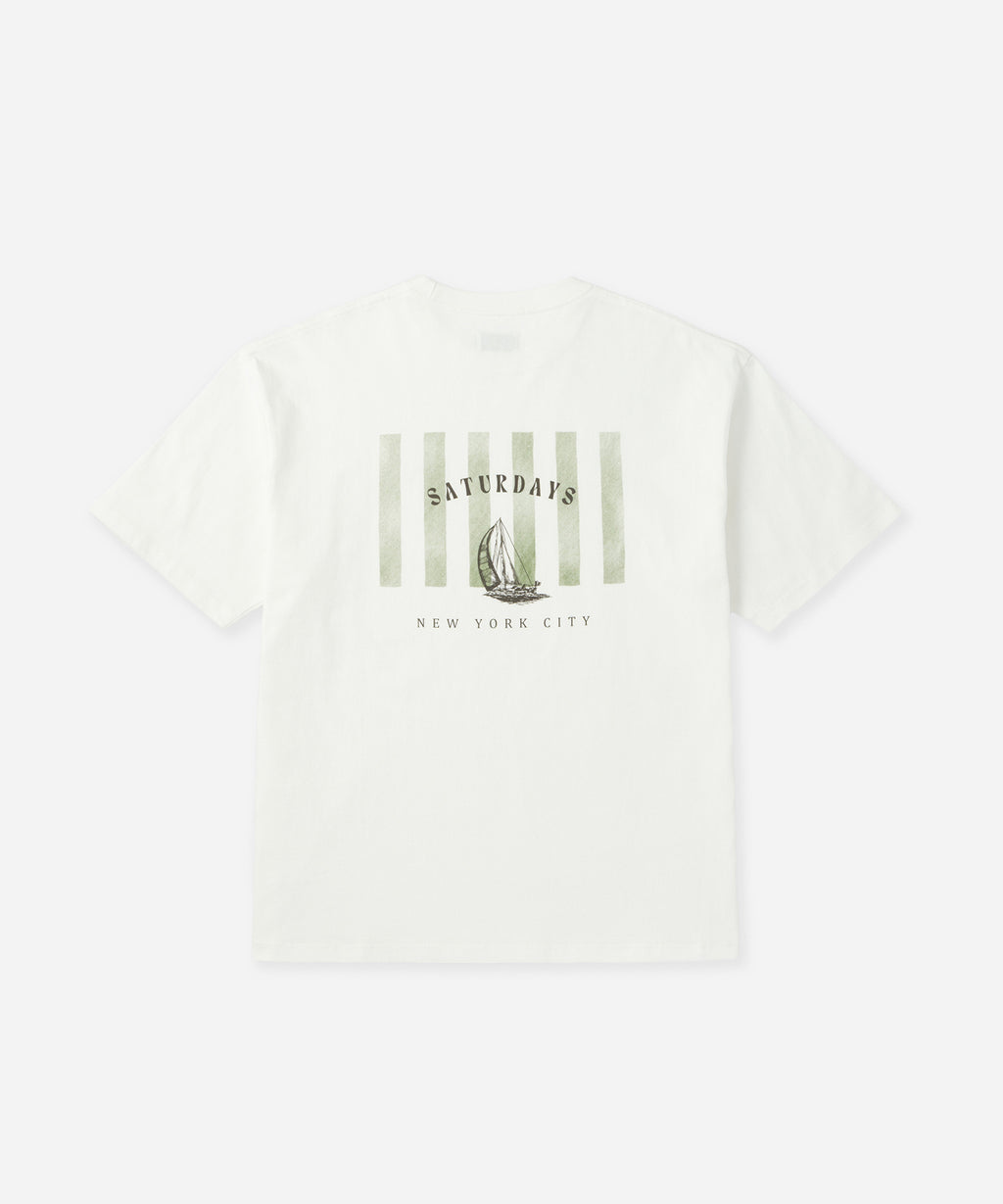Saturdays NYC Sailboat Relaxed Tee in White