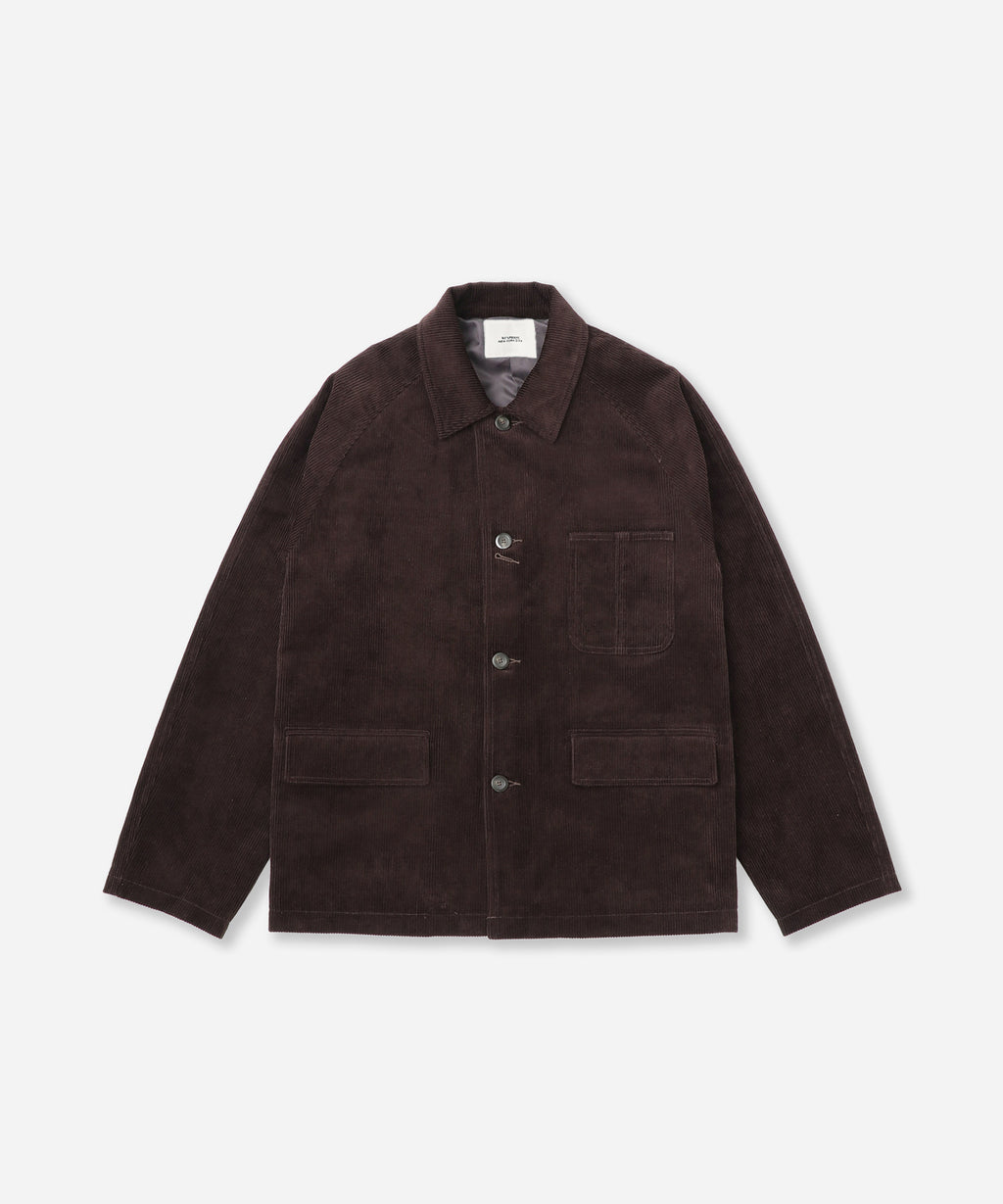Saturdays NYC Antoine Corduroy Chore Jacket in Dark Brown