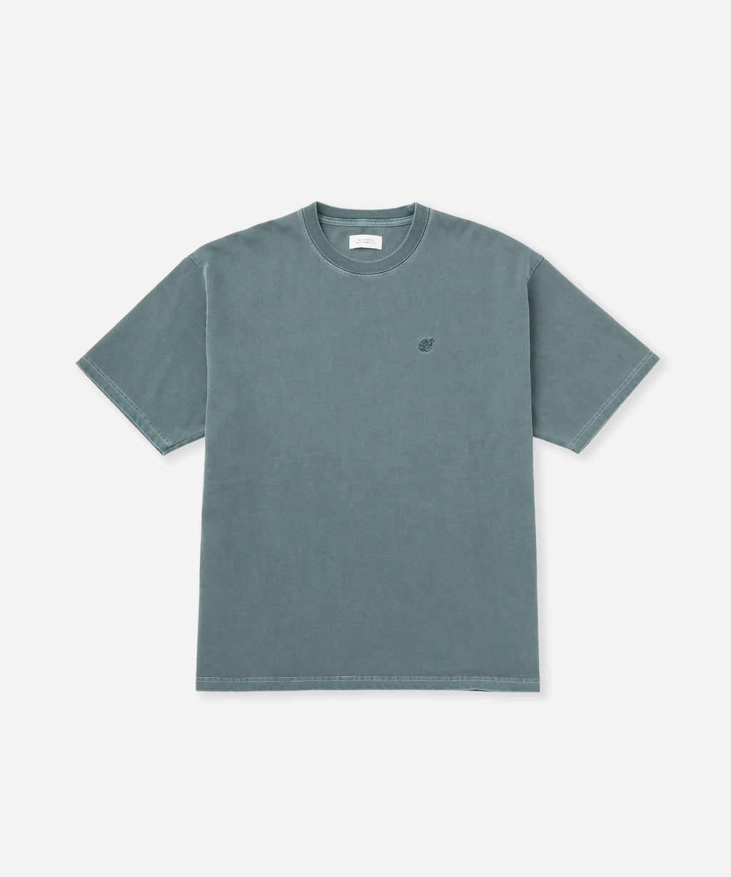 Saturdays NYC SNYC Relaxed Pigment Dyed Short Sleeve Tee in Green