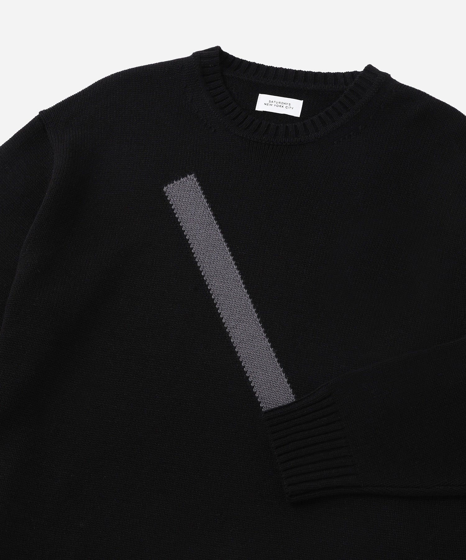 Saturdays NYC Greg Slash Sweater in Black