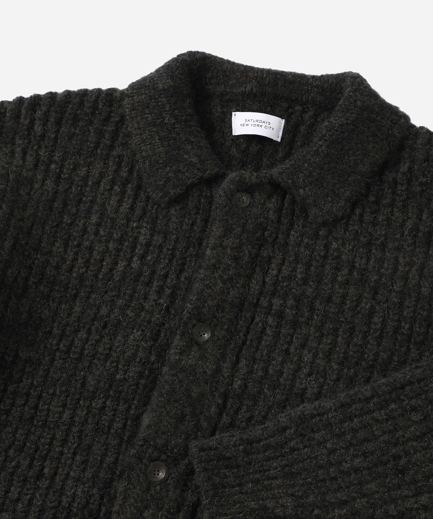 Saturdays NYC Jahmad Long Sleeve Cardigan in Black