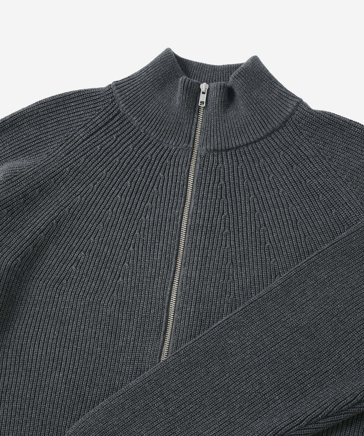 Saturdays NYC Henderson Zip Thru Knit in Gray