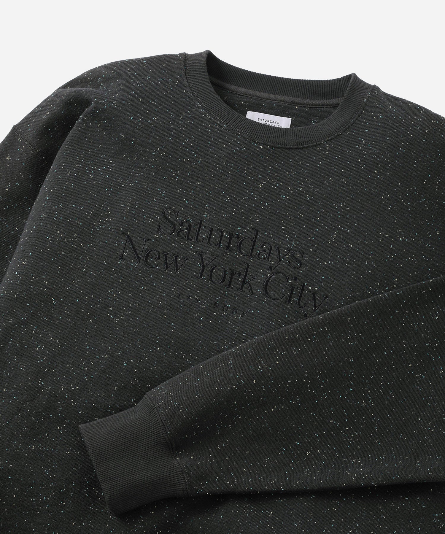 Saturdays NYC Bowery Speckle Sweatshirt in Charcoal