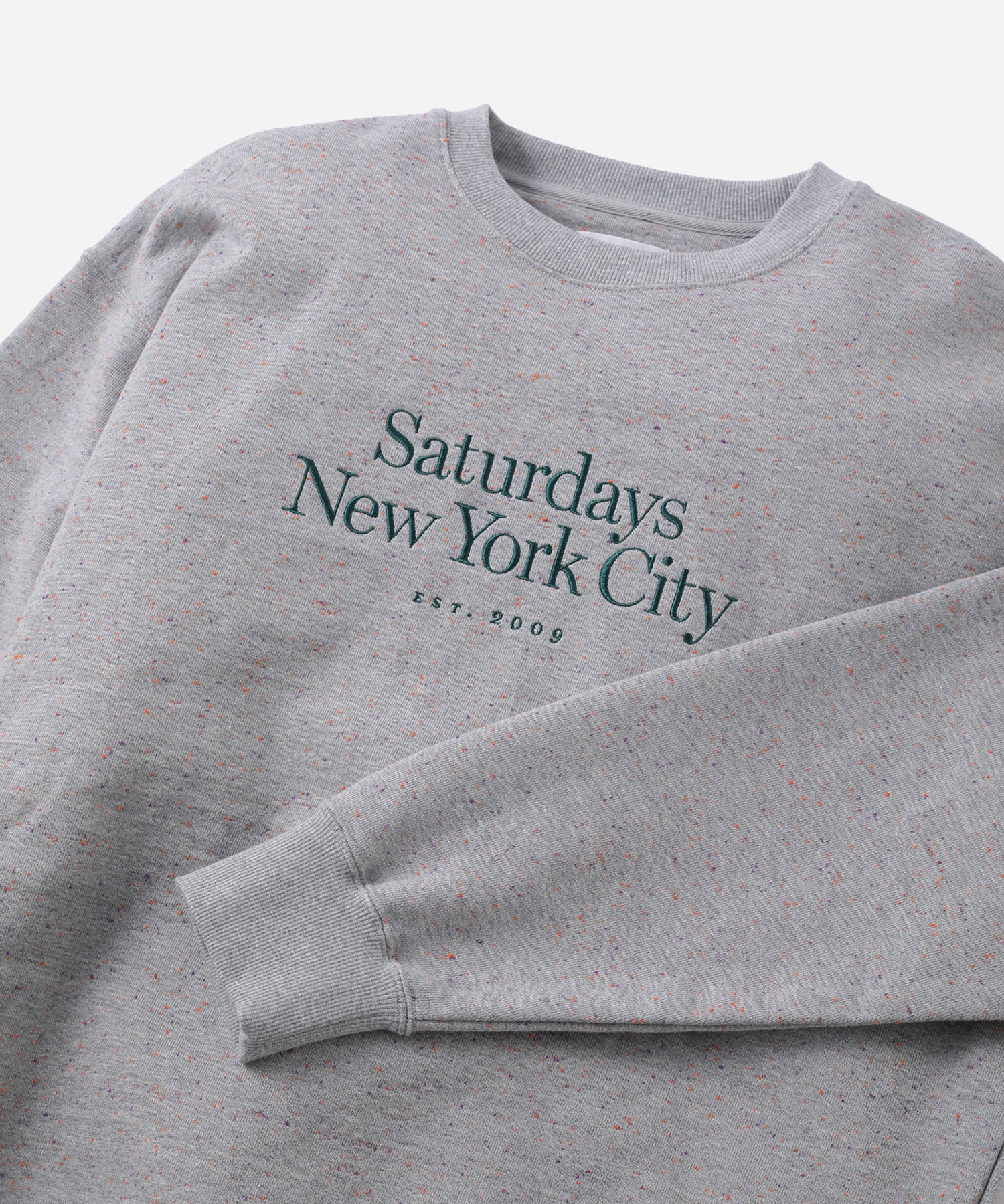 Saturdays NYC Bowery Speckle Sweatshirt in Gray