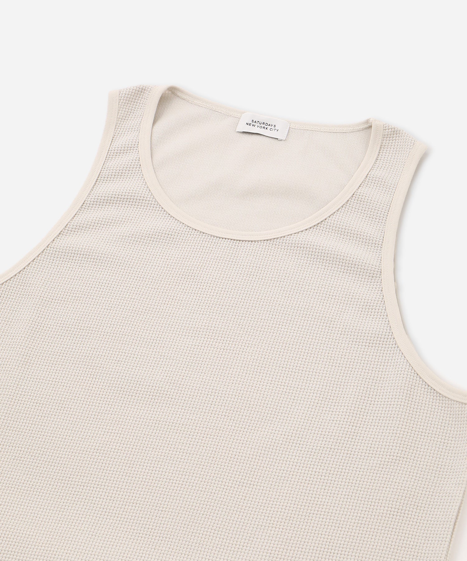 Saturdays NYC Venice Waffle Tank in Ivory