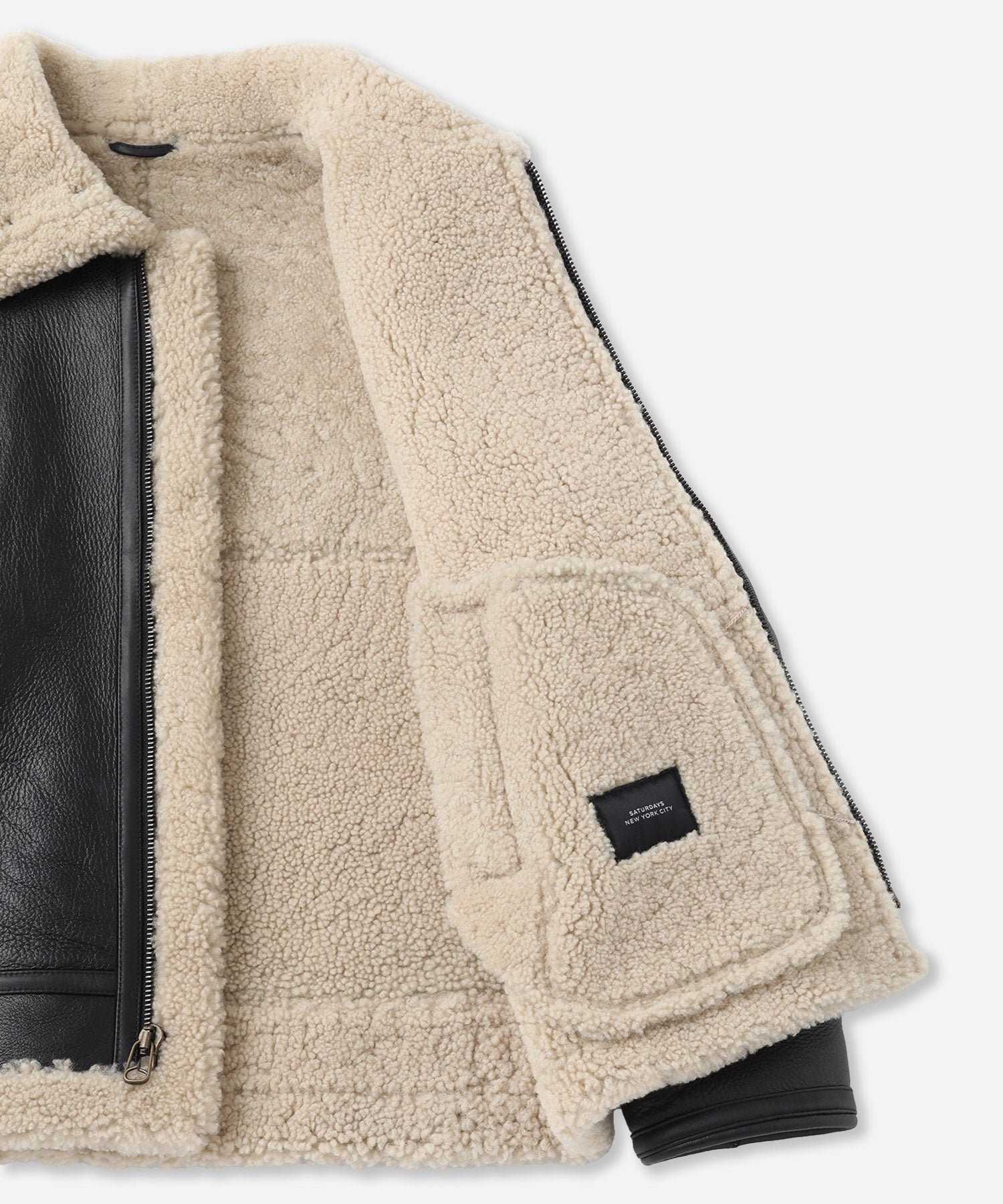 Saturdays NYC Hudson Mouton Jacket in Black