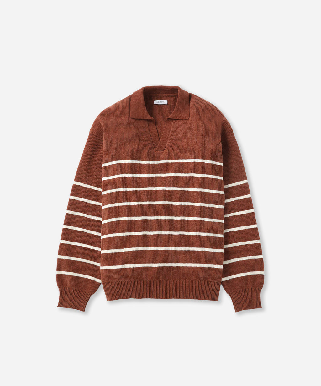 Saturdays NYC Seaport Skipper Sweater in Brick