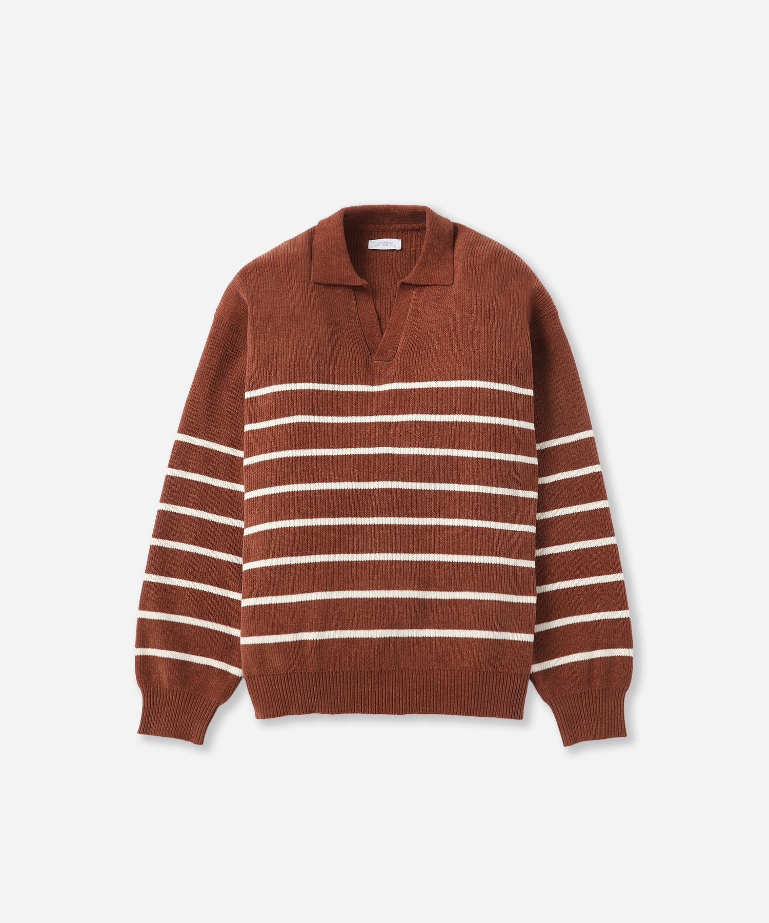 Saturdays NYC Seaport Skipper Sweater in Brick