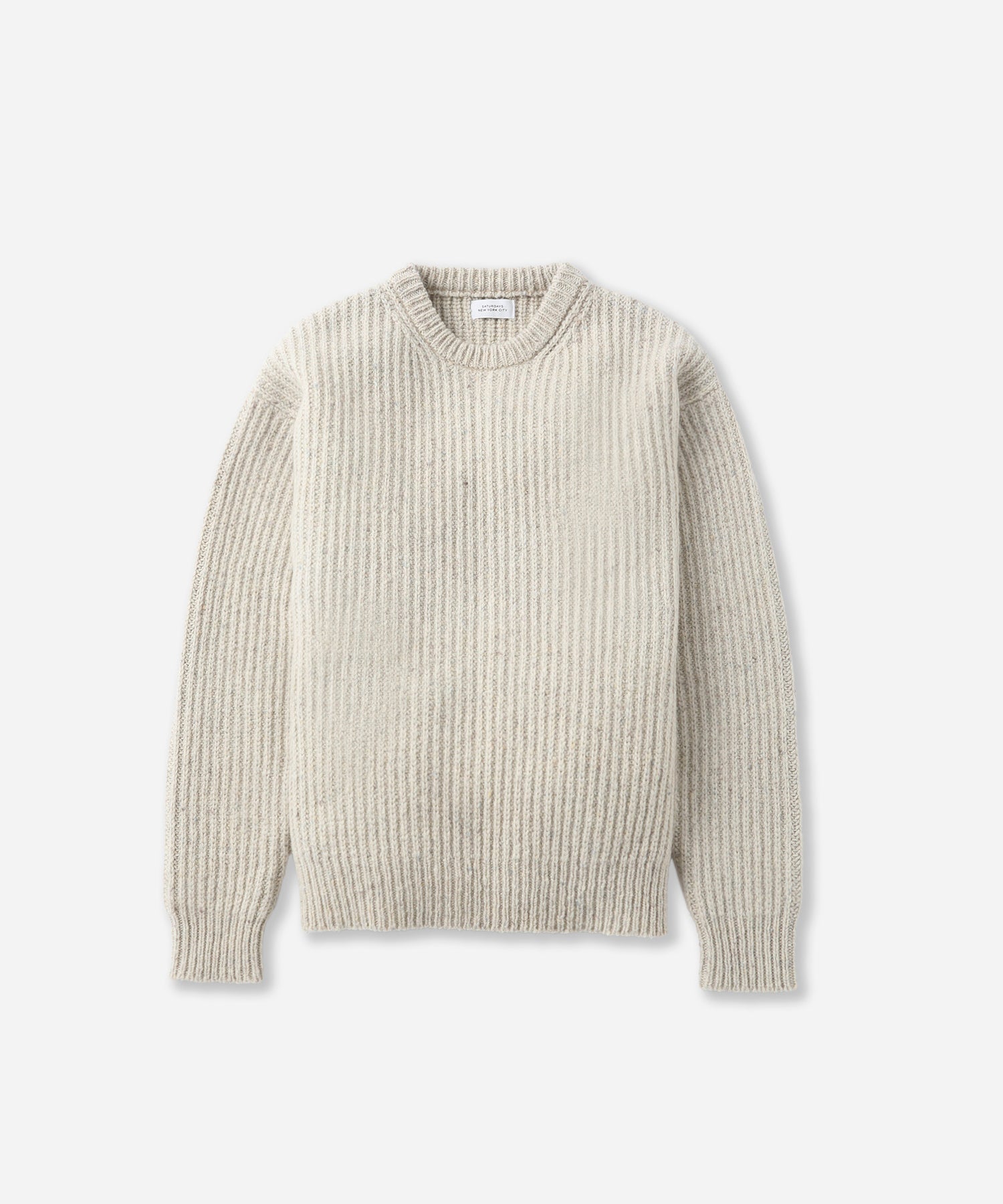 Saturdays NYC Atkins Speckled Sweater in Off White