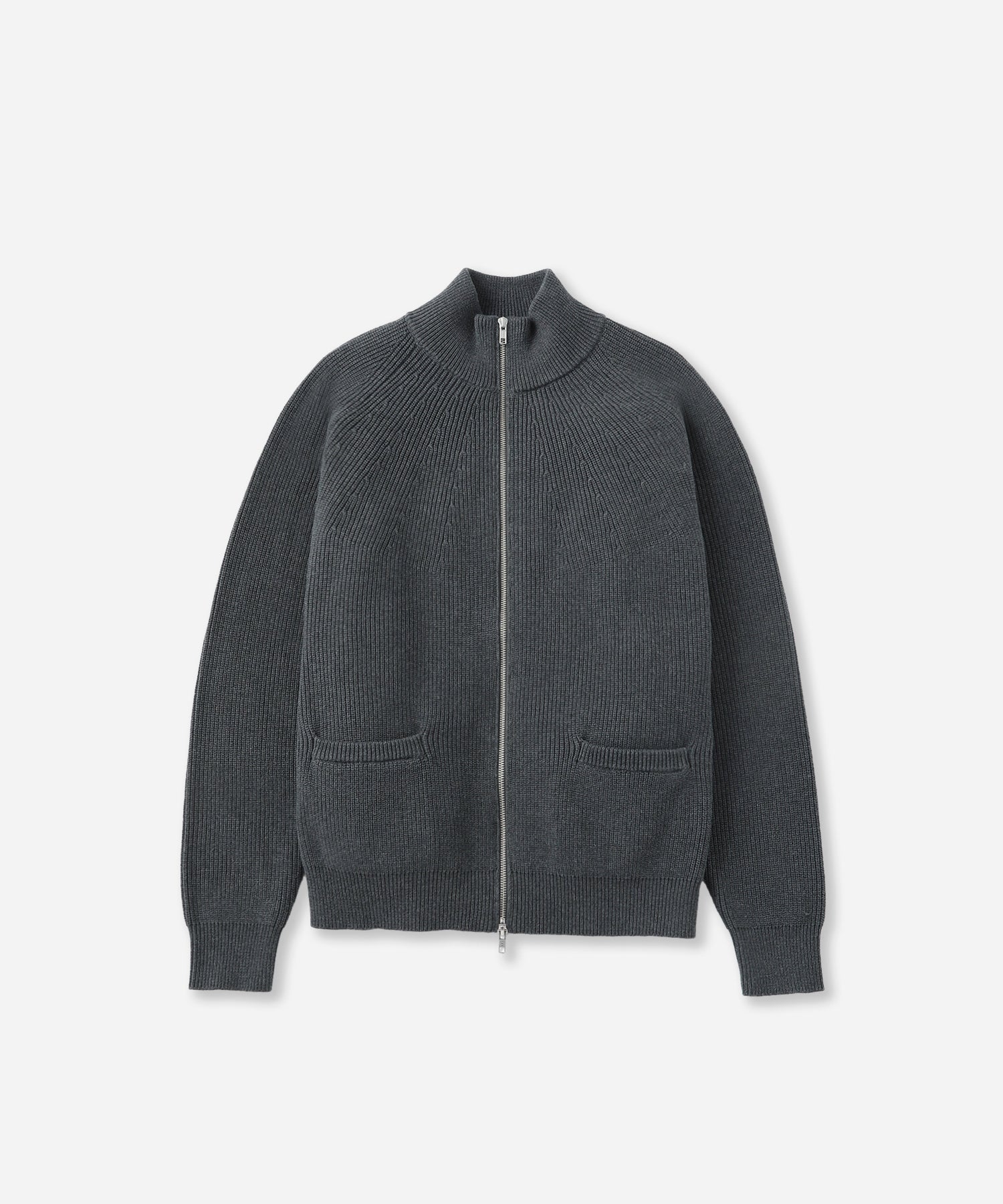 Saturdays NYC Henderson Zip Thru Knit in Gray