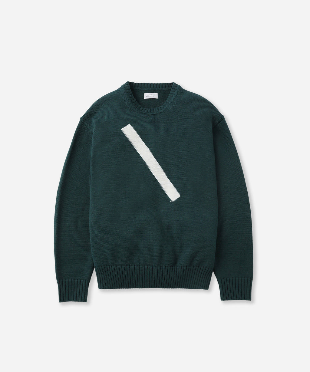 Saturdays NYC Greg Slash Sweater in Green