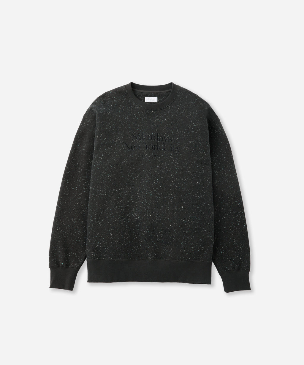 Saturdays NYC Bowery Speckle Sweatshirt in Charcoal