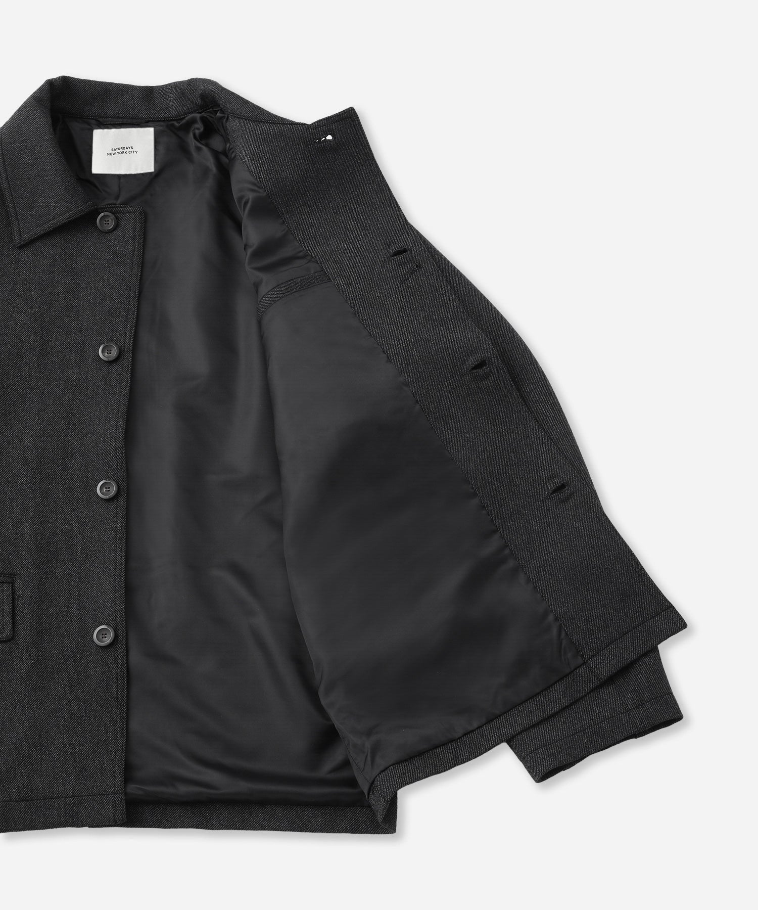 Saturdays NYC Antoine Wool Chore Jacket in Black