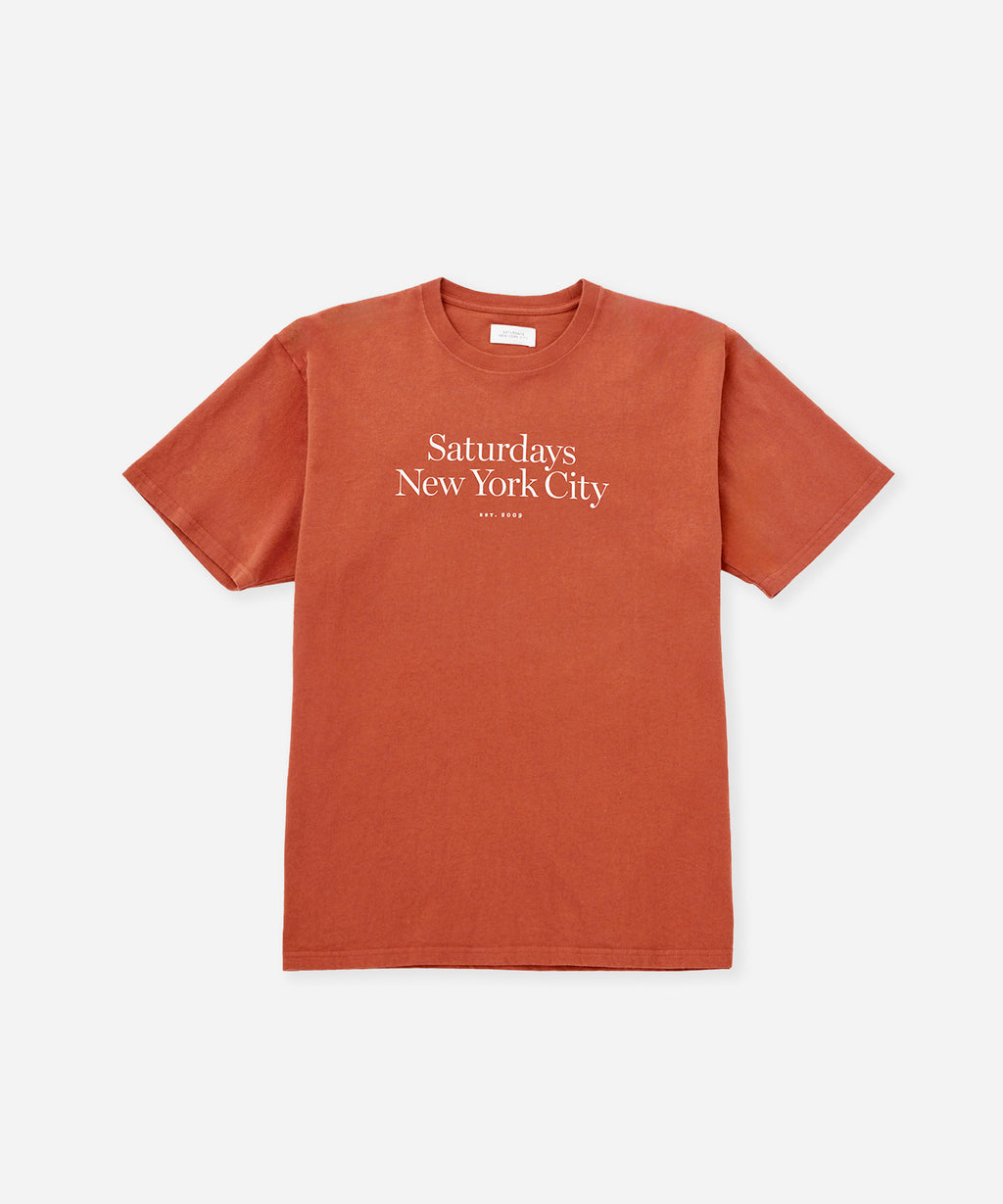 Saturdays NYC Miller Standard Short Sleeve Tee in Brick