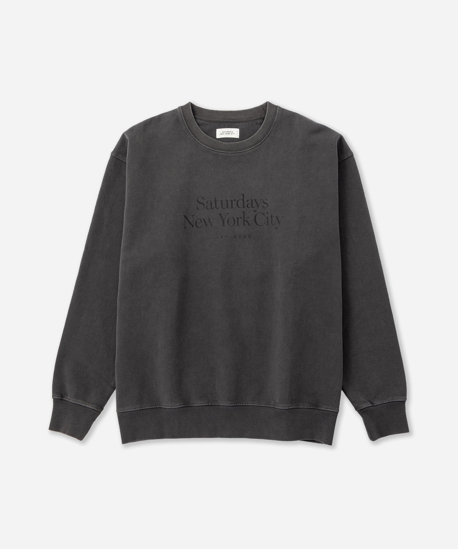 Saturdays NYC Bowery Miller Standard Crew Sweatshirt in Charcoal