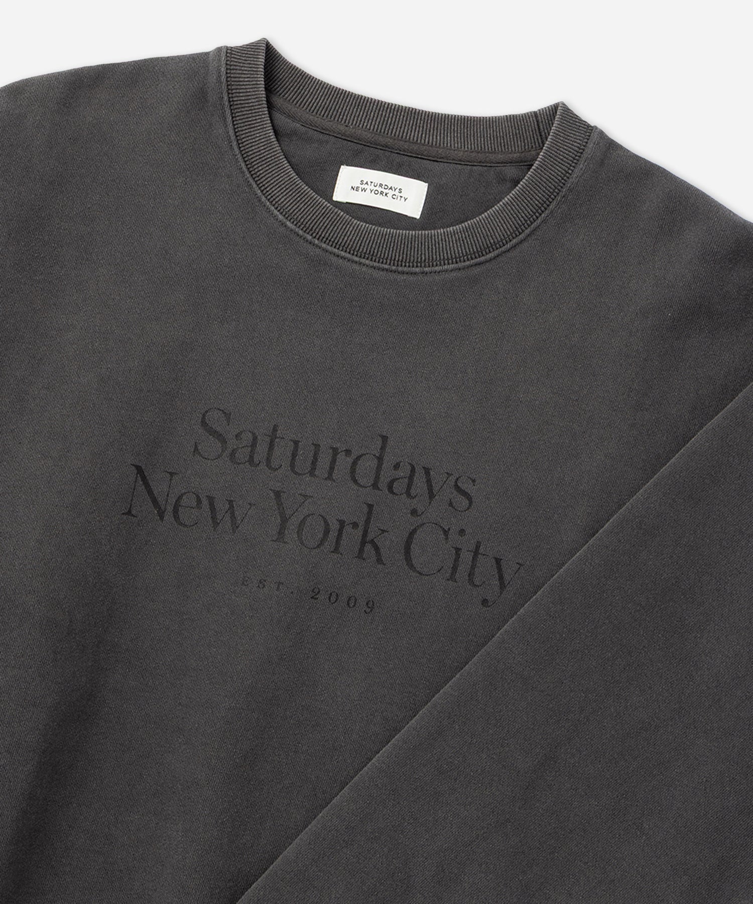 Saturdays NYC Bowery Miller Standard Crew Sweatshirt in Charcoal