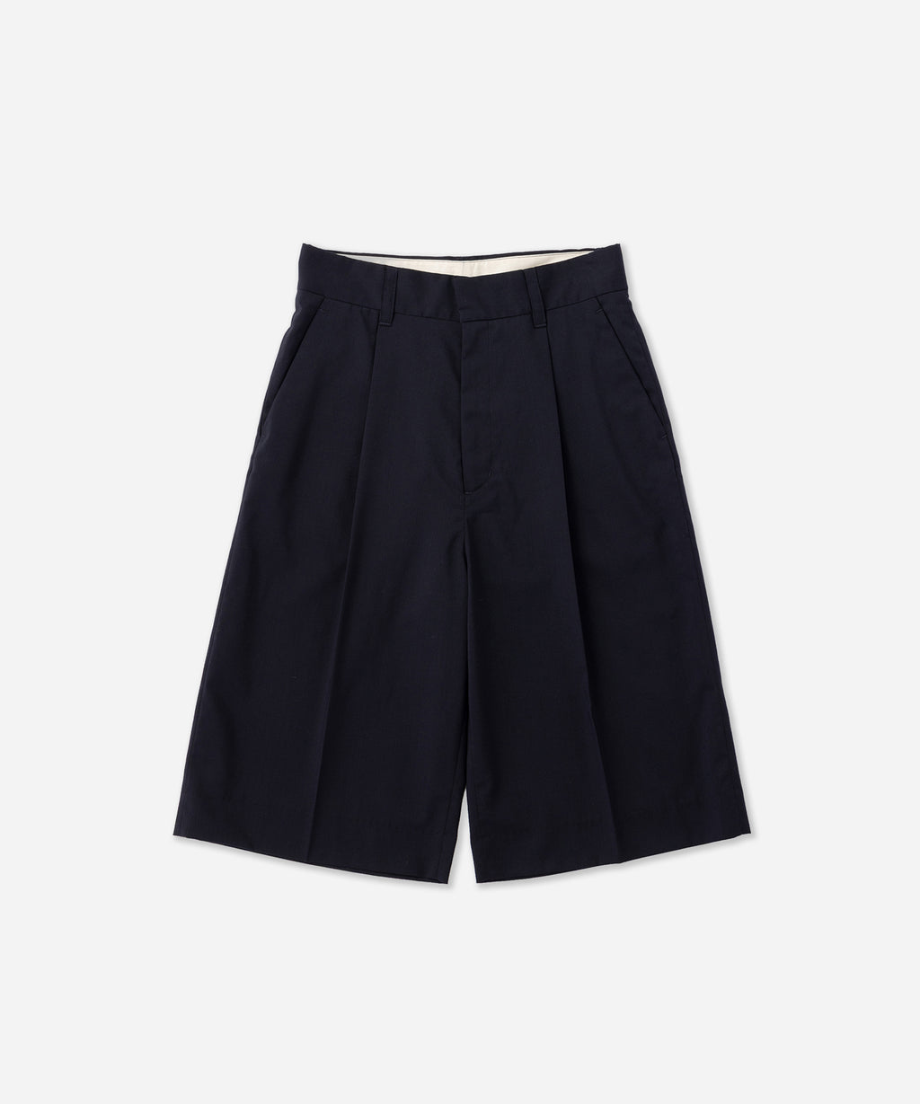 Saturdays NYC Kim Pleated Shorts in Navy