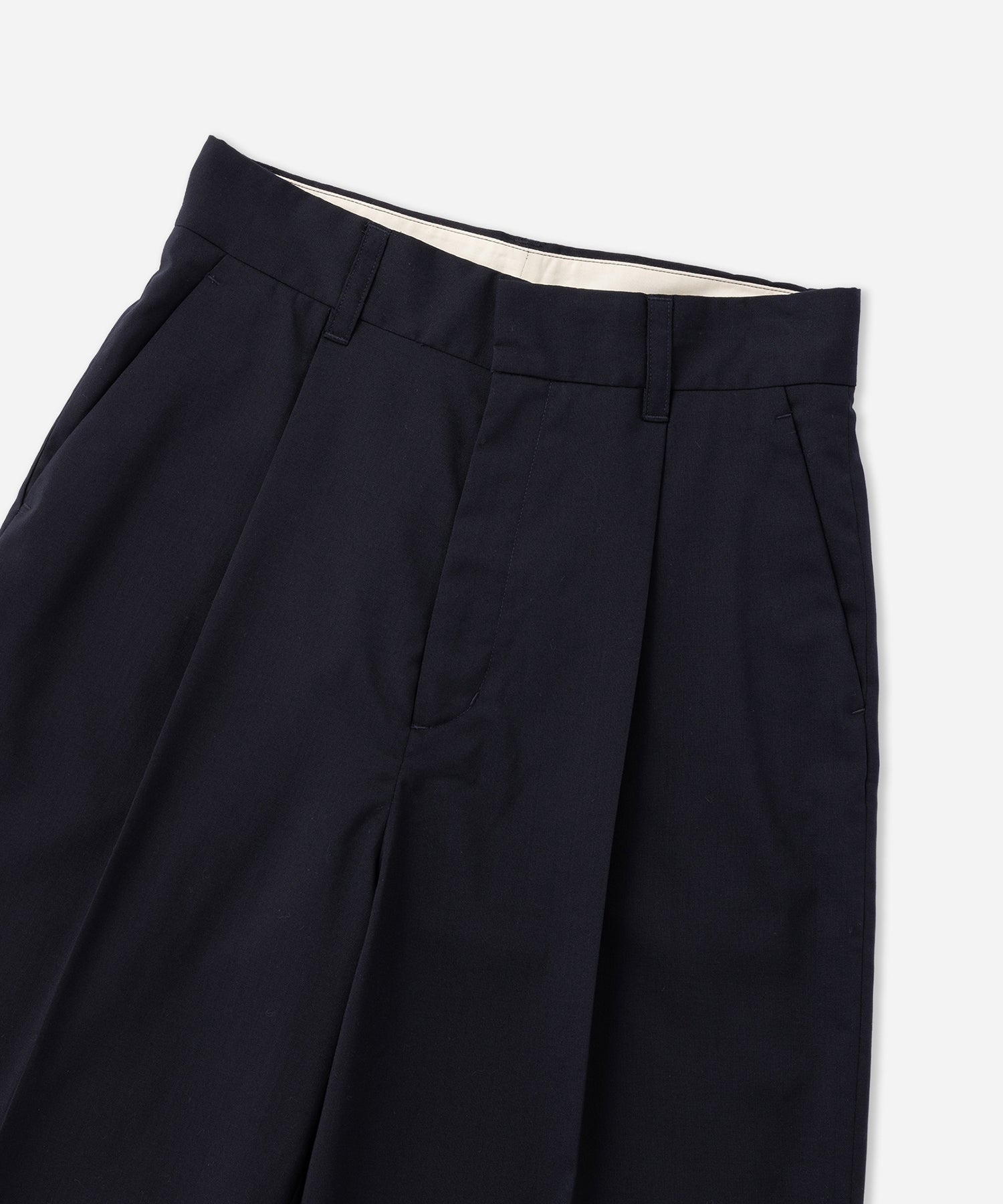 Saturdays NYC Kim Pleated Shorts in Navy