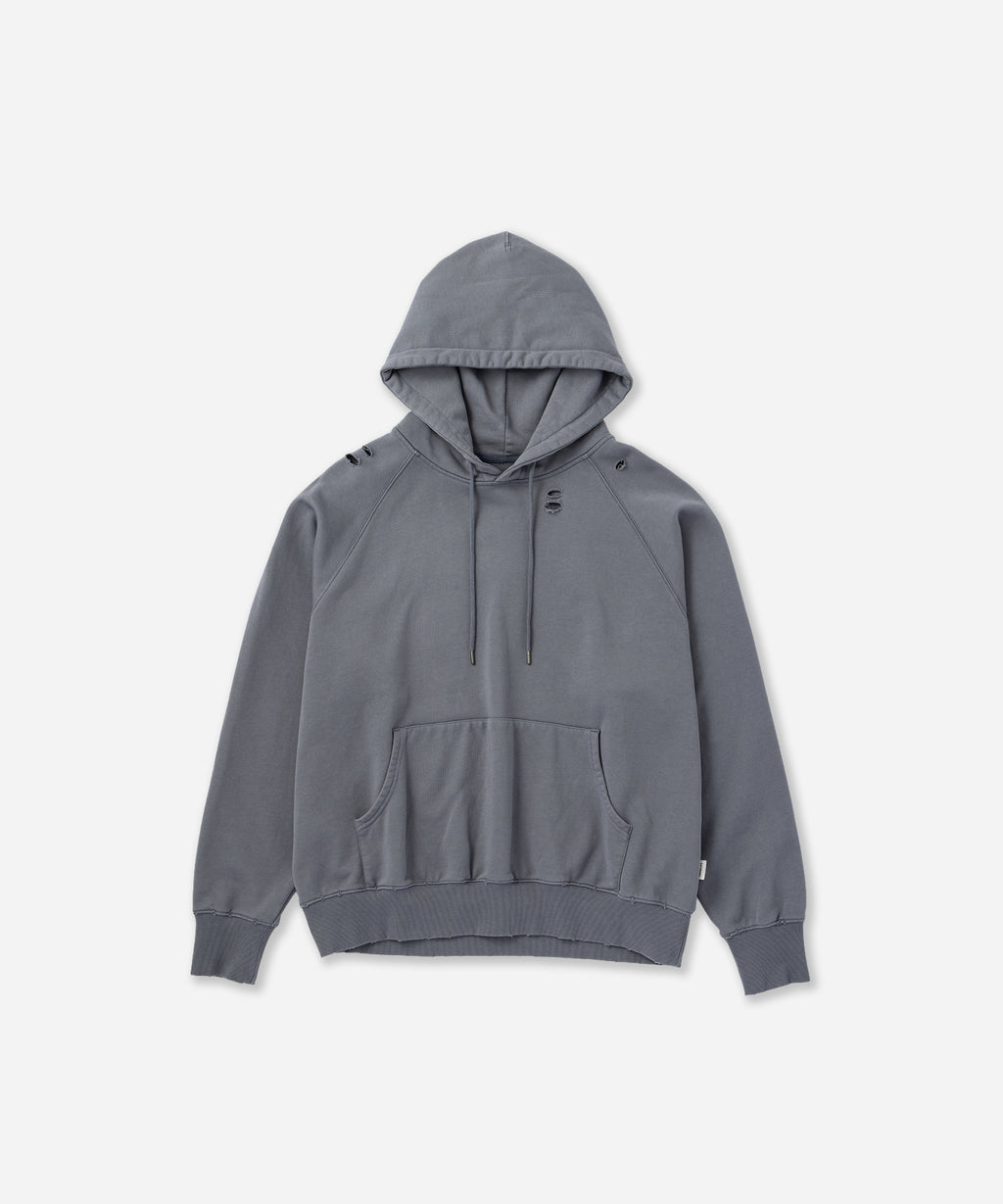 Saturdays NYC Warren Super Vintage Relaxed Hoodie in Light Blue