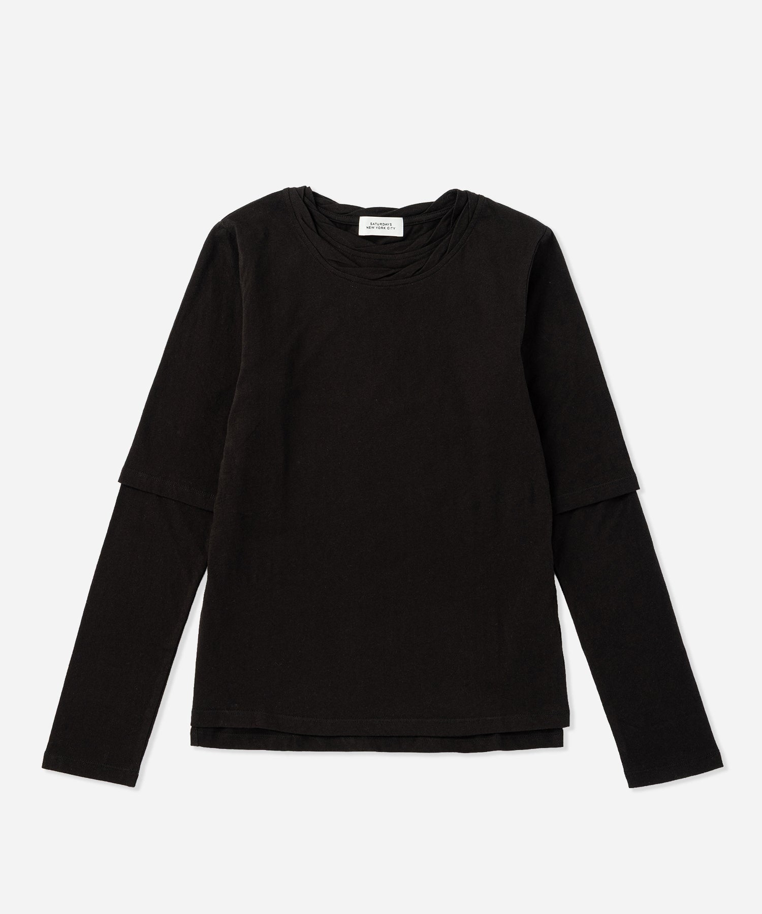 Saturdays NYC Drewe Multi Layer Top in Black