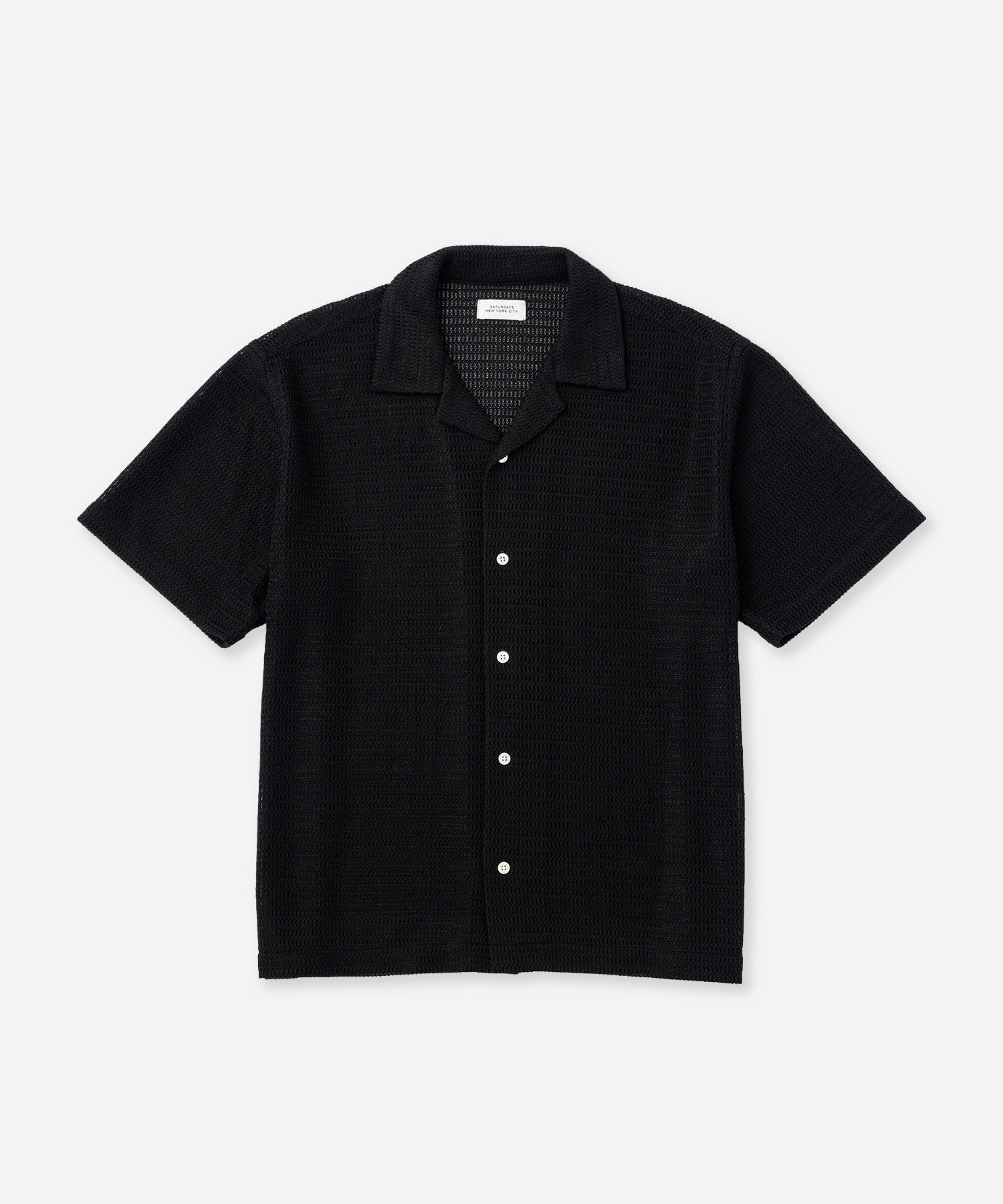 Saturdays NYC Canty Lace Shirt in Black