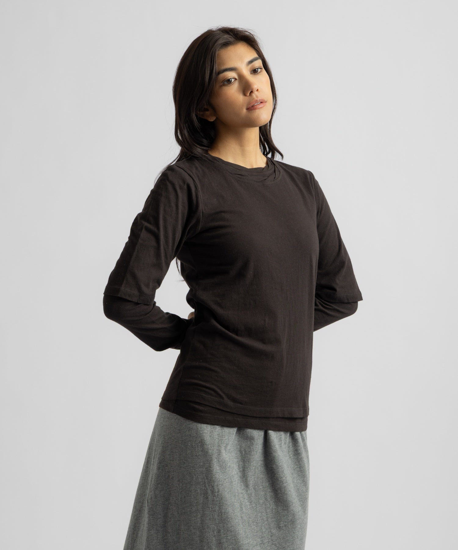 Saturdays NYC Drewe Multi Layer Top in Black