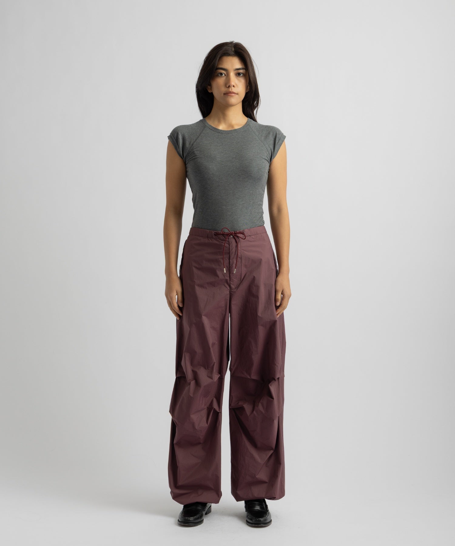 Saturdays NYC Bree Capped Sleeve Tee in Gray