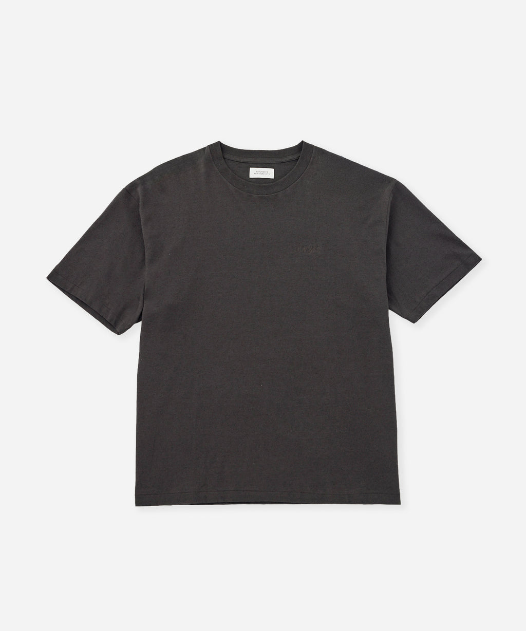 Saturdays NYC Hemp S.NYC Short Sleeve Tee in Charcoal