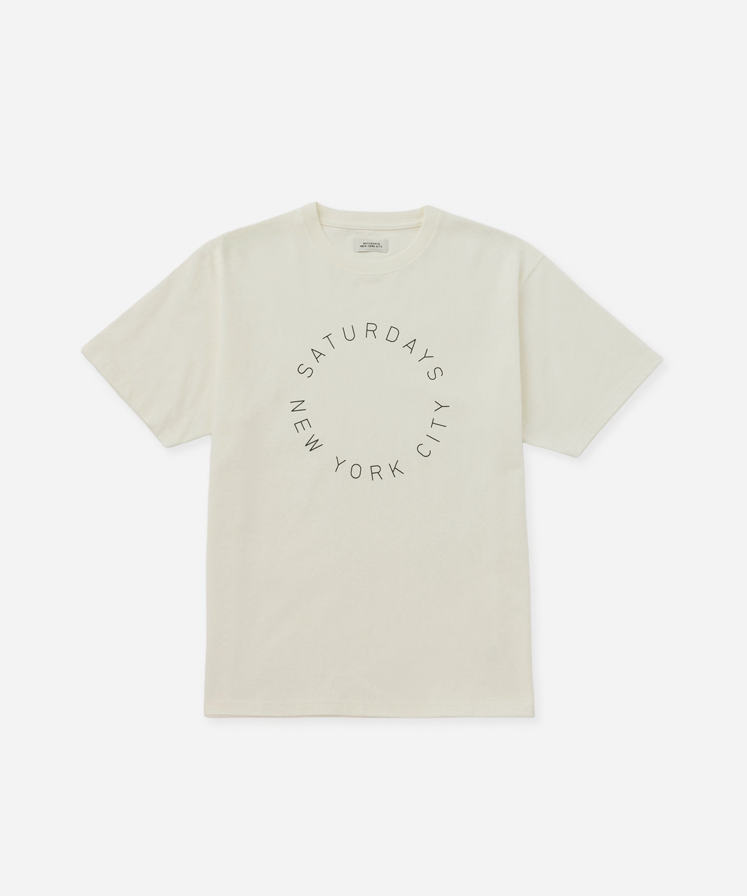 Saturdays NYC Circular Saturdays Logo Short Sleeve Tee in White