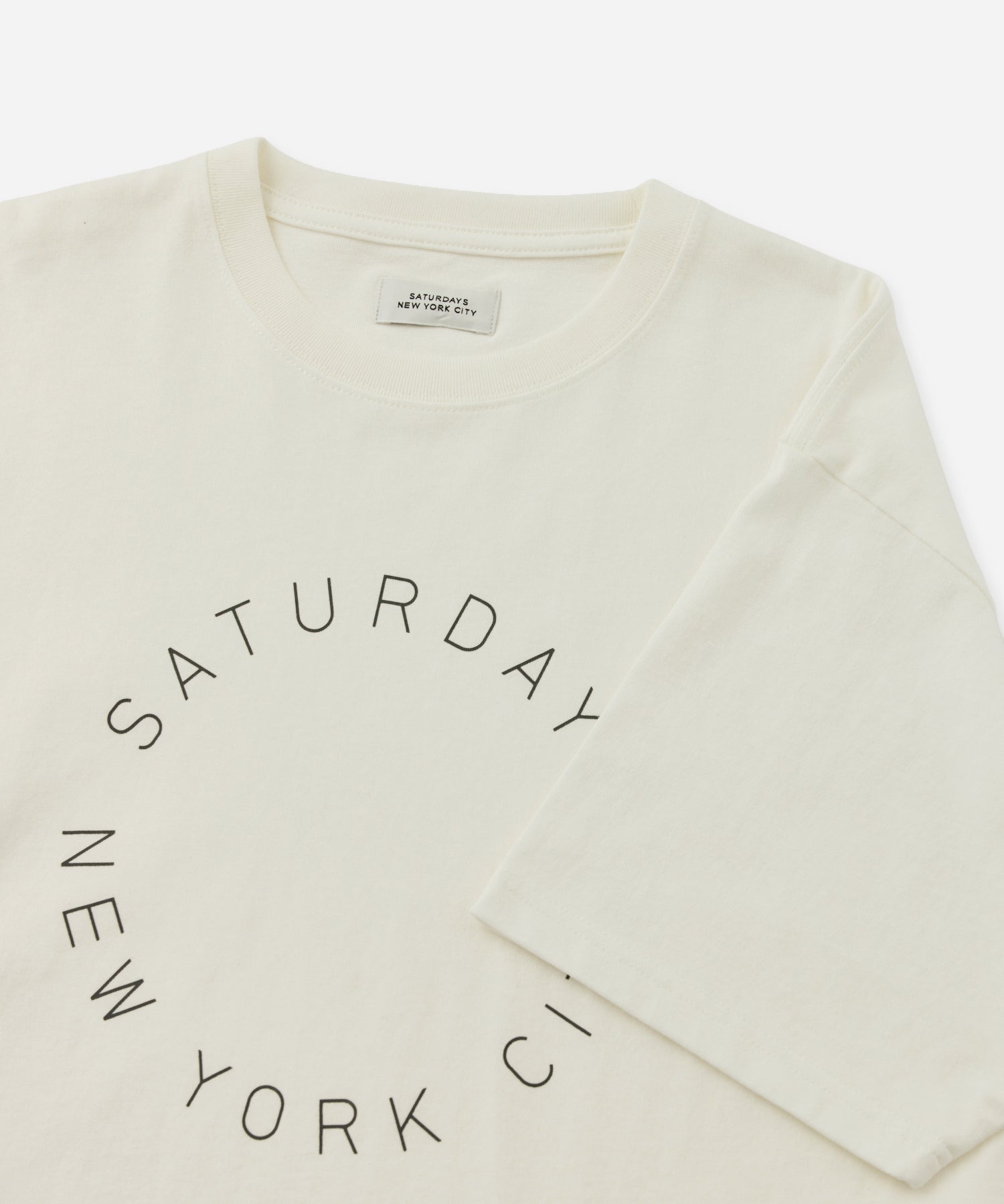 Saturdays NYC Circular Saturdays Logo Short Sleeve Tee in White