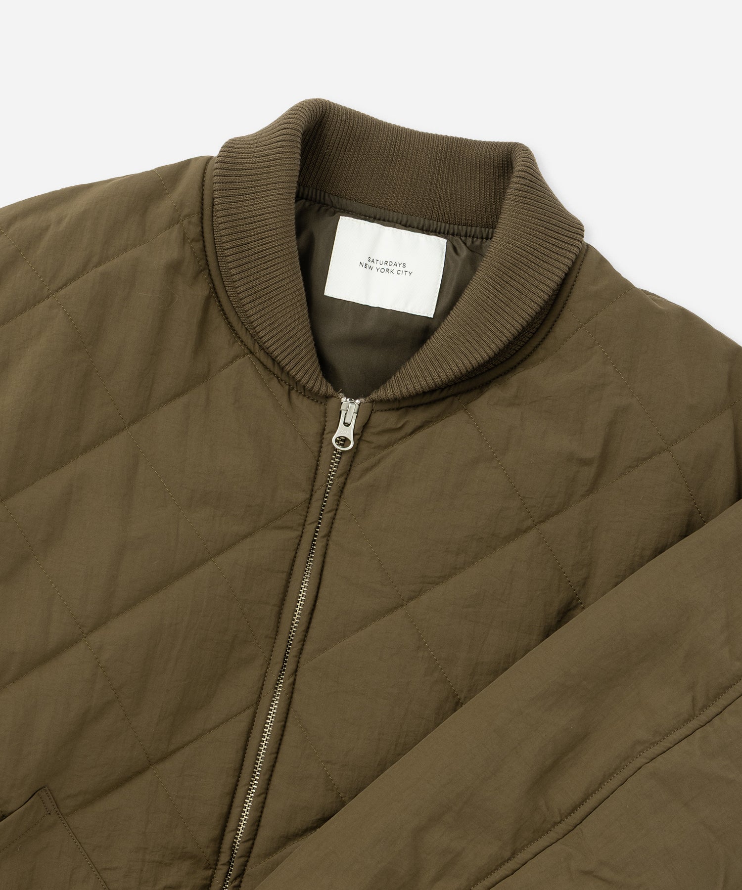 Saturdays NYC Haymarket Quilted Jacket in Olive