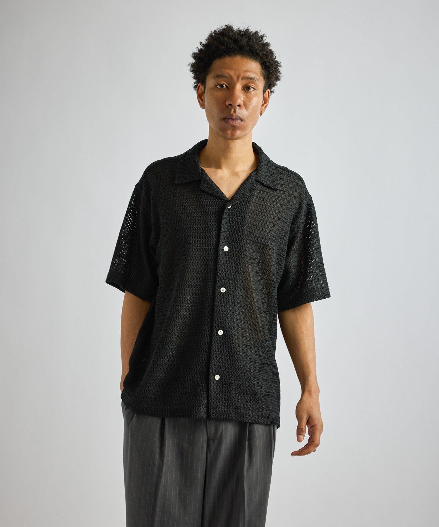 Saturdays NYC Canty Lace Shirt in Black