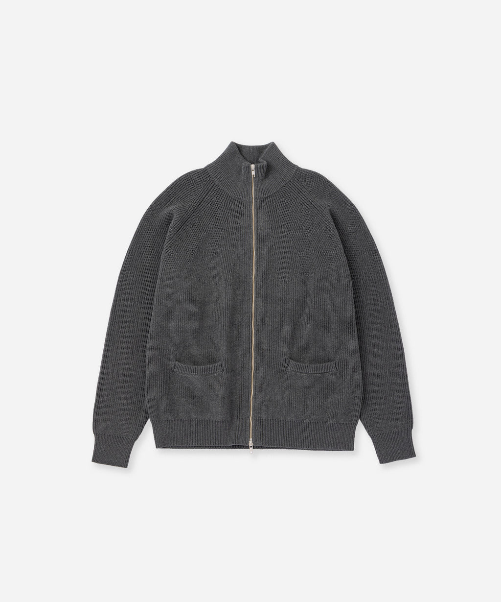 Saturdays NYC Henderson Zip Thru Knit in Gray