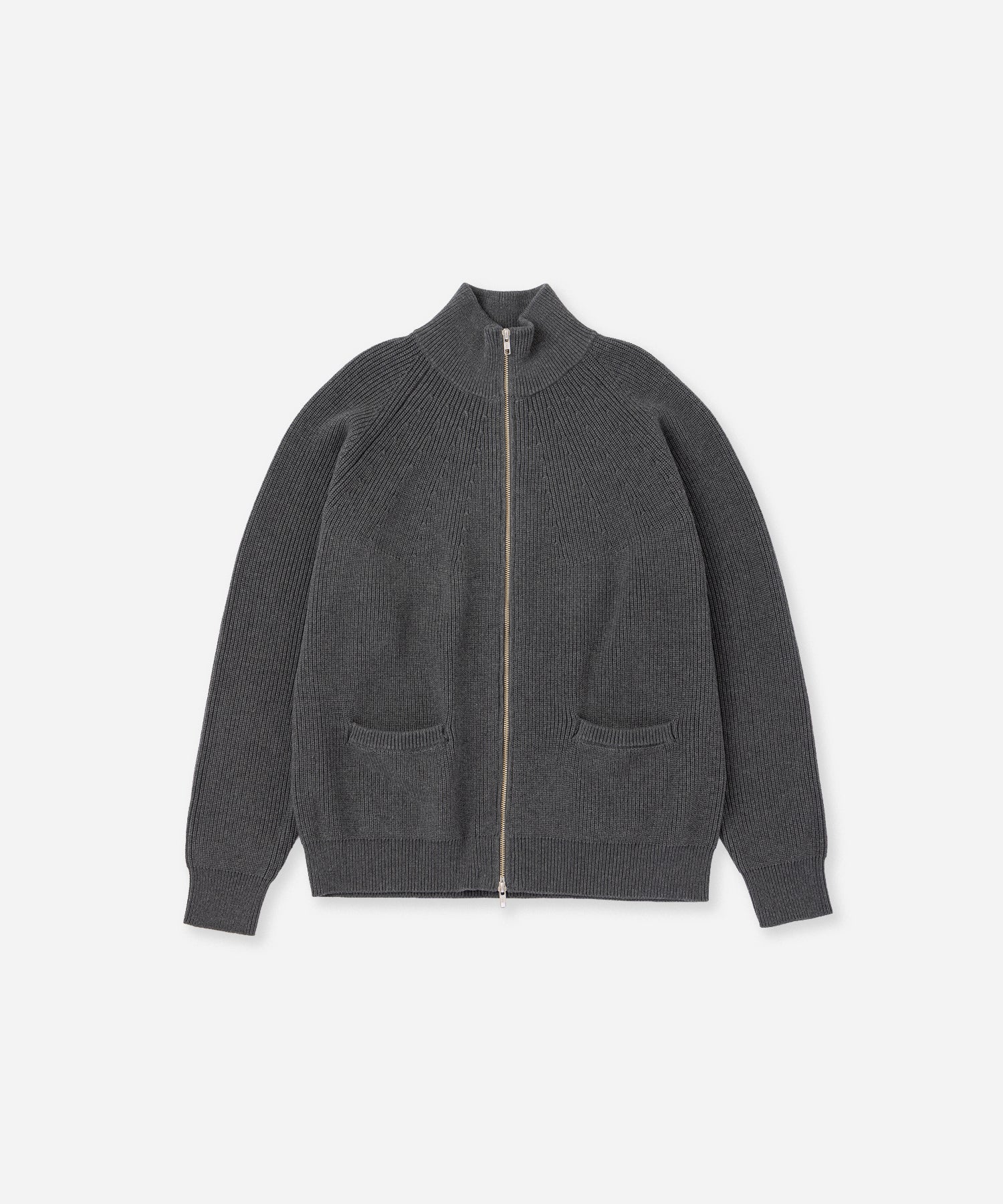 Saturdays NYC Henderson Zip Thru Knit in Gray