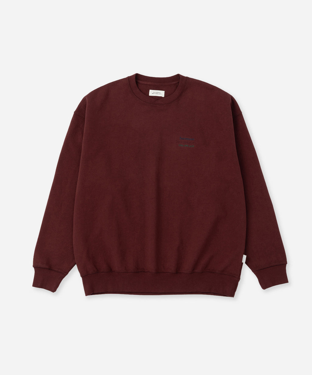 Saturdays NYC Bowery Loofah Collar Sweatshirt in Wine