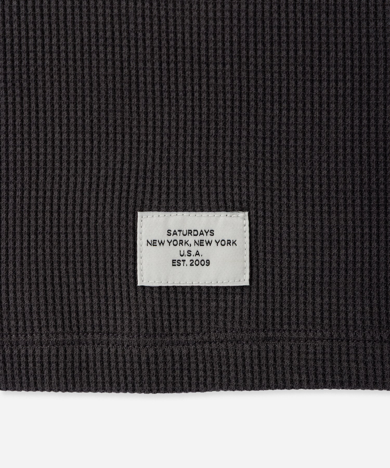 Hanes x Saturdays NYC Waffle Long Sleeve Tee 2-Pack in Off White and Gray