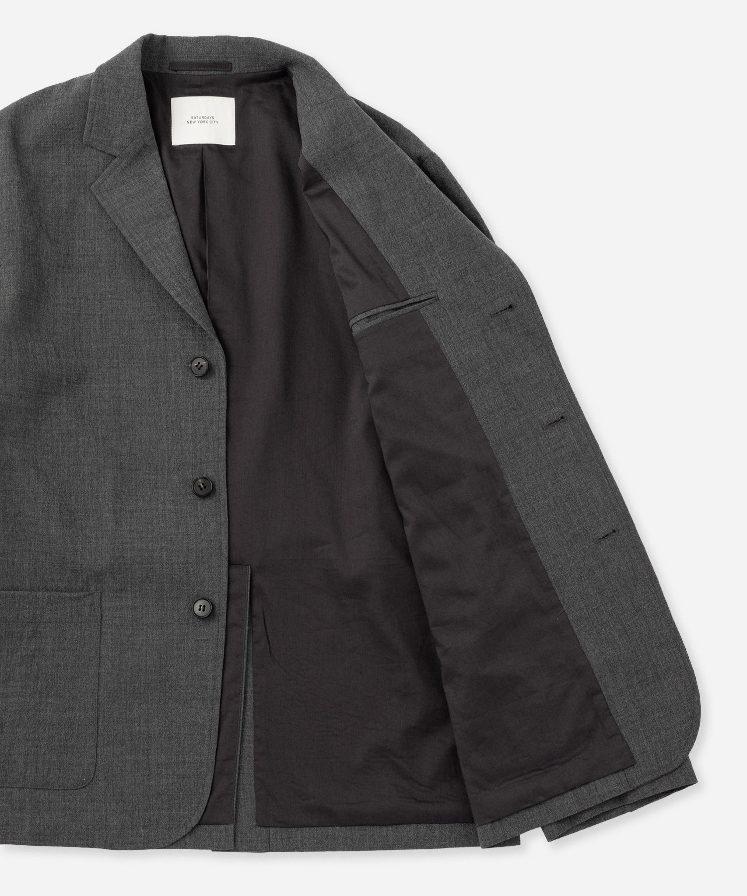 Saturdays NYC Mirza Wool Blazer in Gray