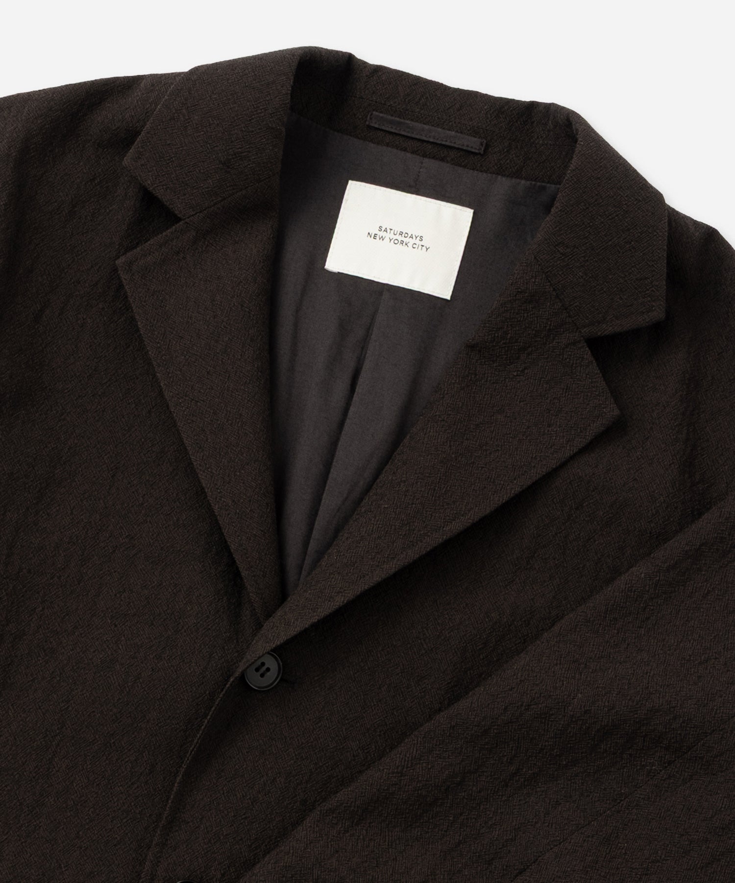 Saturdays NYC Mirza Wool Blazer in Dark Brown