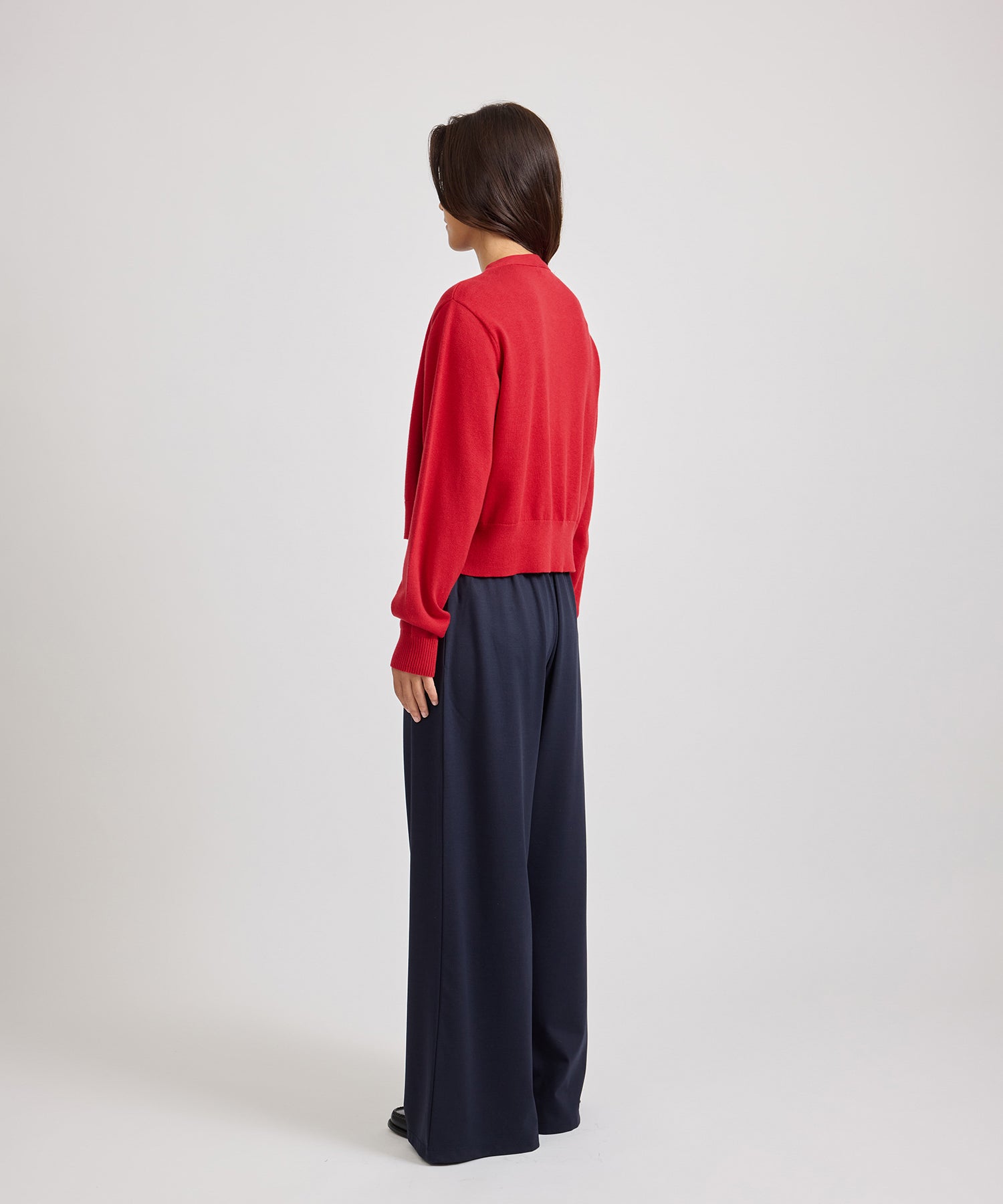 Saturdays NYC Halle Double Layer Cardigan in Red