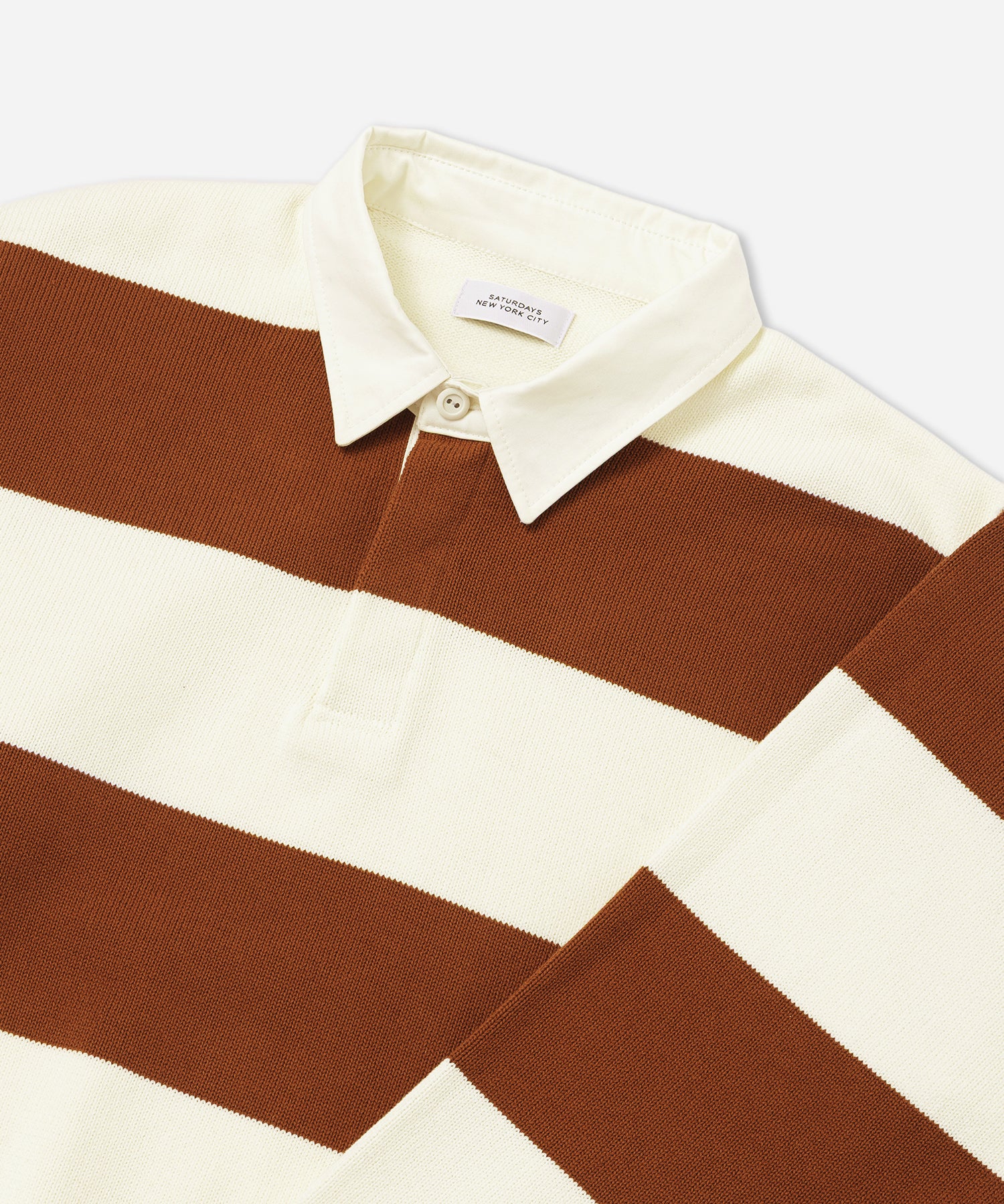 Saturdays NYC Rugger Polo Sweater in Brick