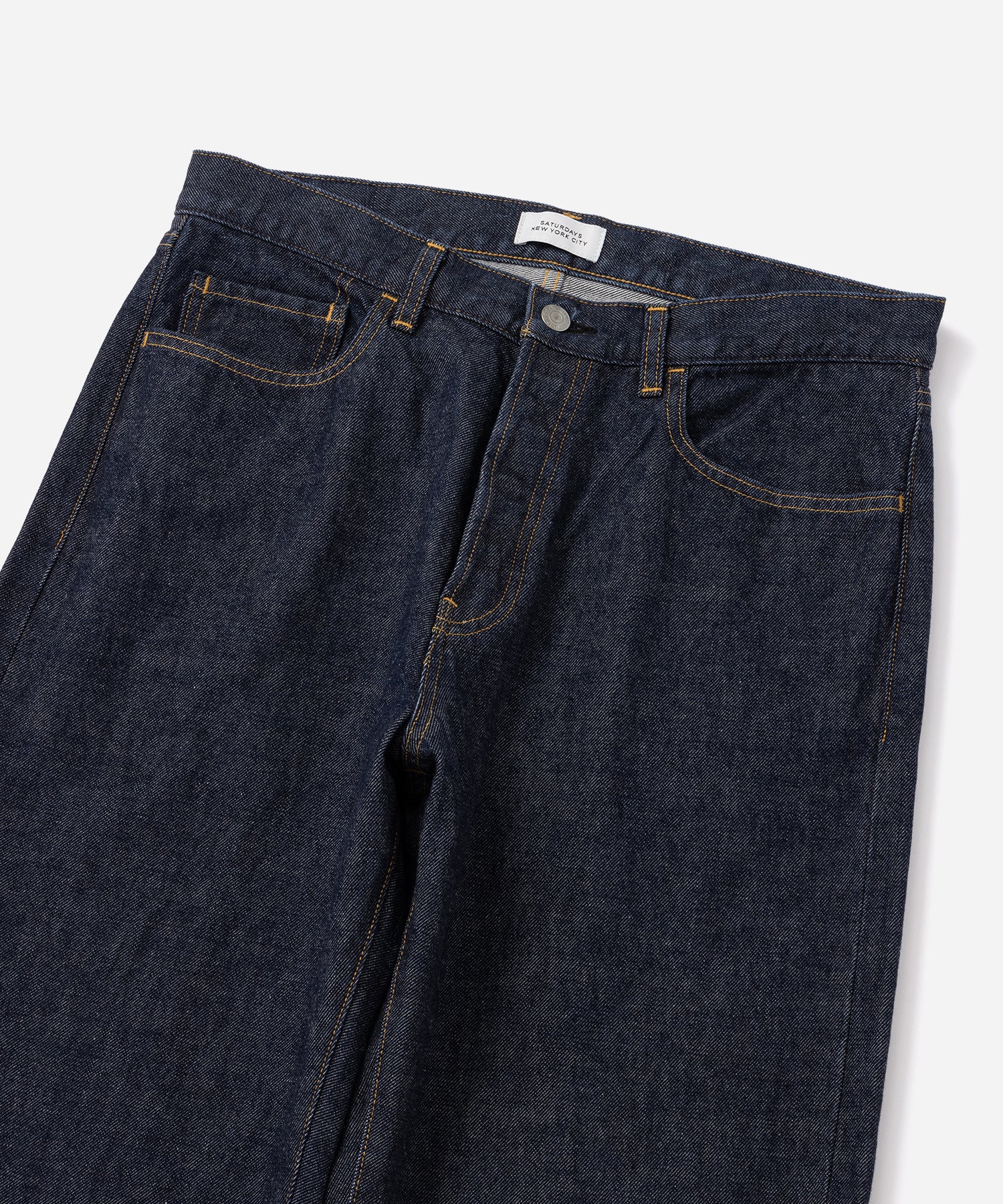 Saturdays NYC Tobias Straight Rinsed Denim Pant in Navy