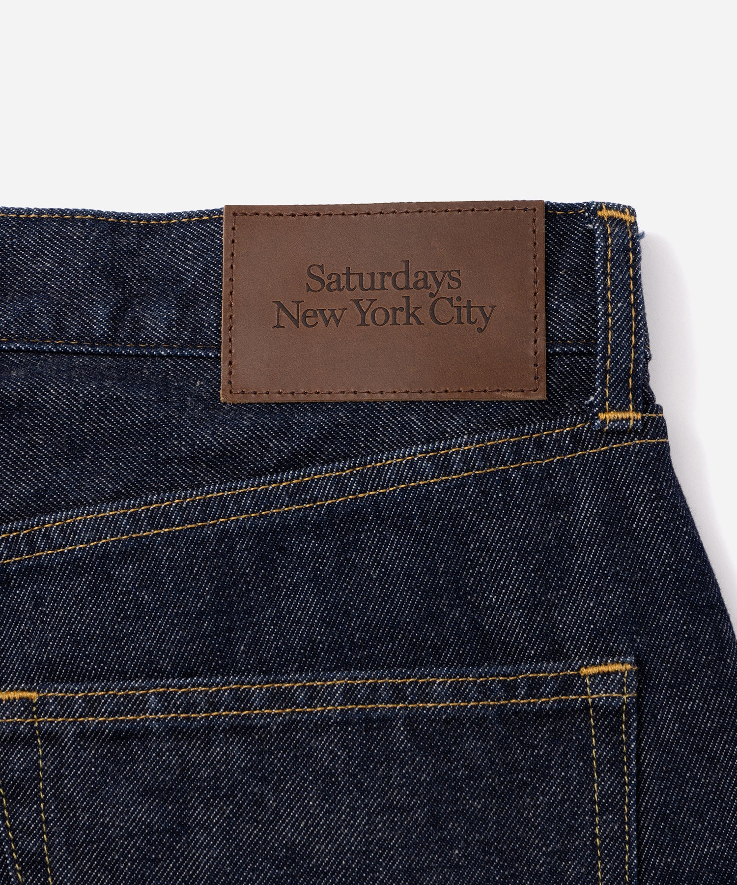 Saturdays NYC Tobias Straight Rinsed Denim Pant in Navy