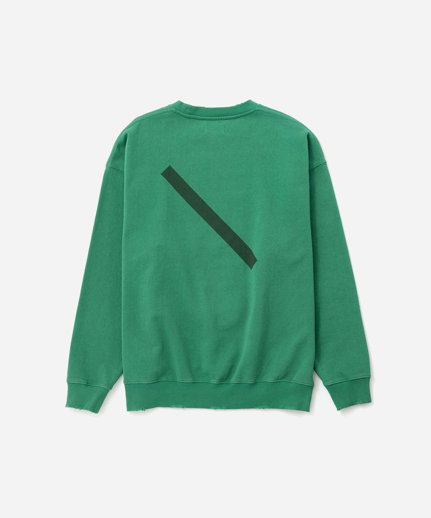 Saturdays NYC Bowery Garment Dyed Slash Sweatshirt in Green