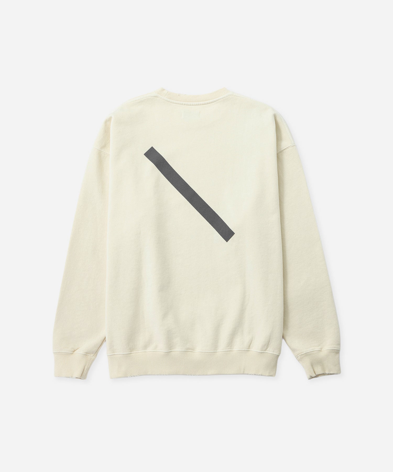 Saturdays NYC Bowery Garment Dyed Slash Sweatshirt in Ivory