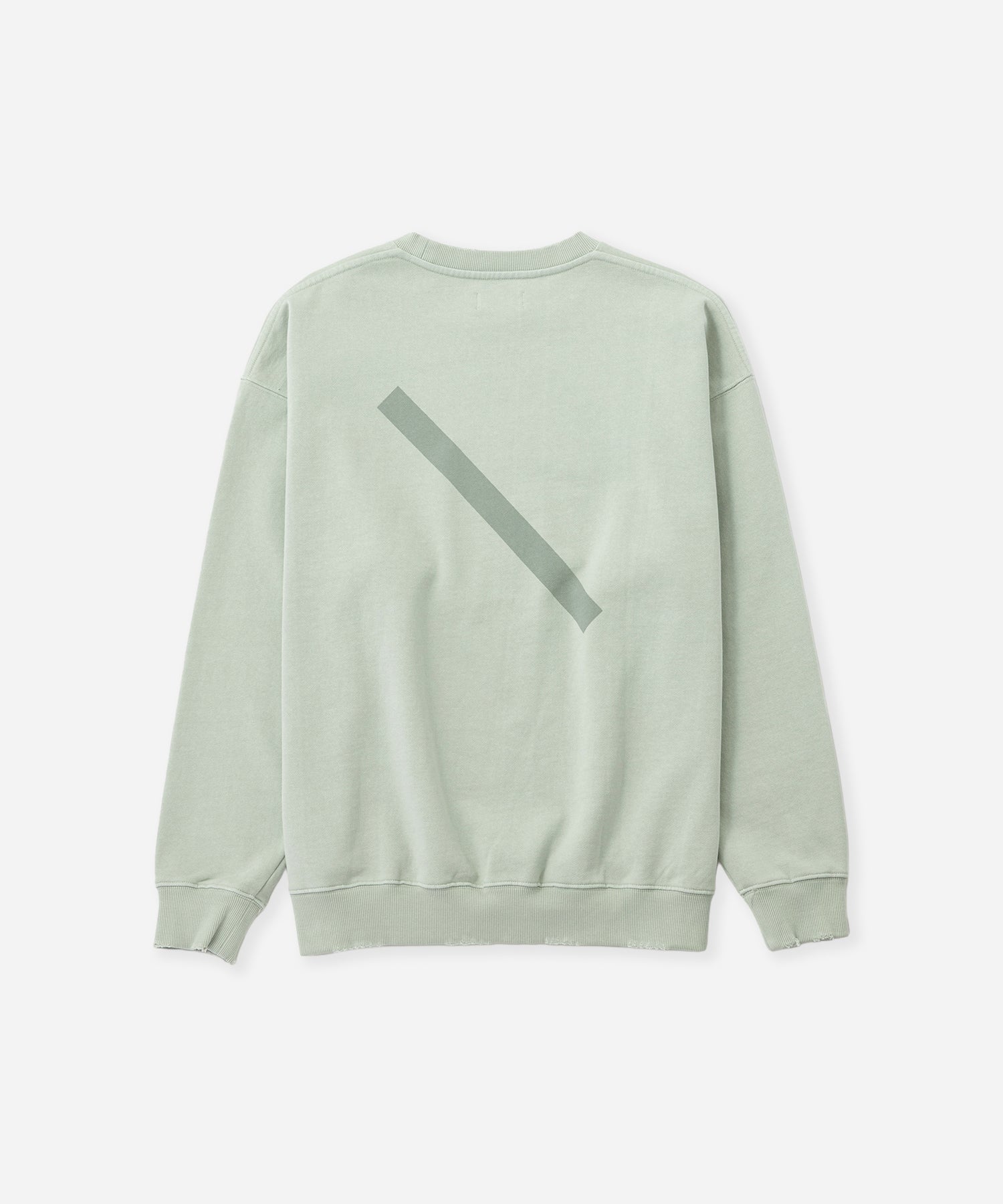 Saturdays NYC Bowery Garment Dyed Slash Sweatshirt in Light Blue