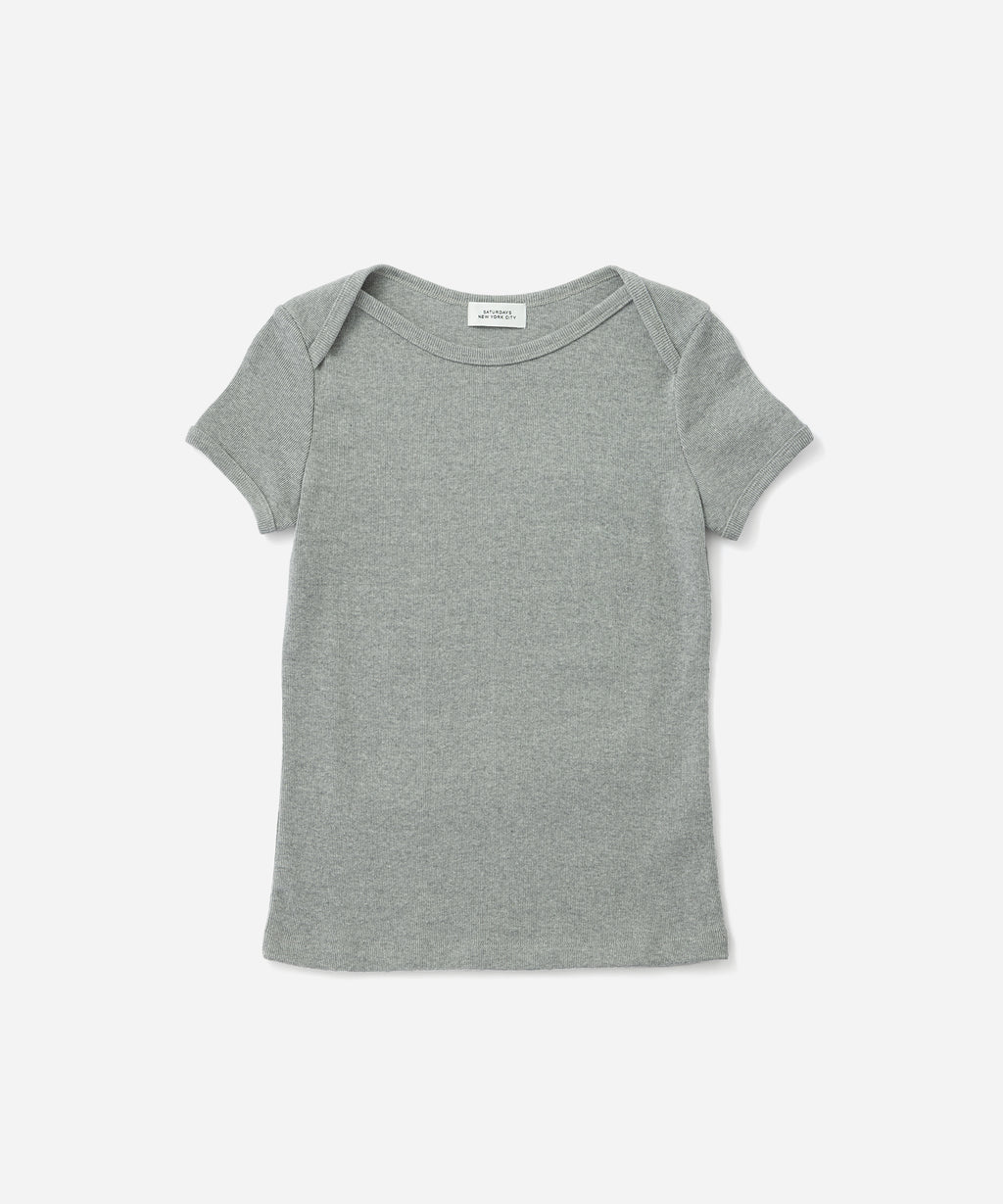 Saturdays NYC Nadia Ringer Top in Gray