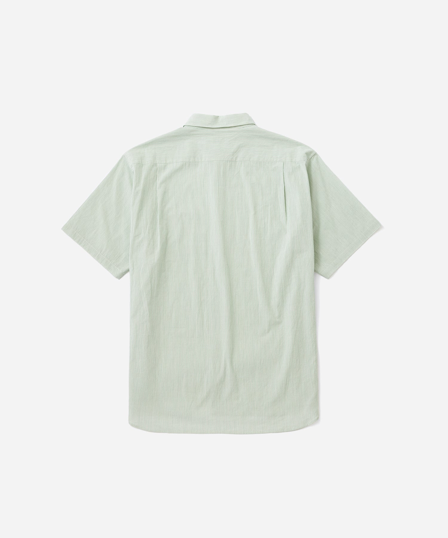 Saturdays NYC Bruce Stripe Short Sleeve Shirt in Green