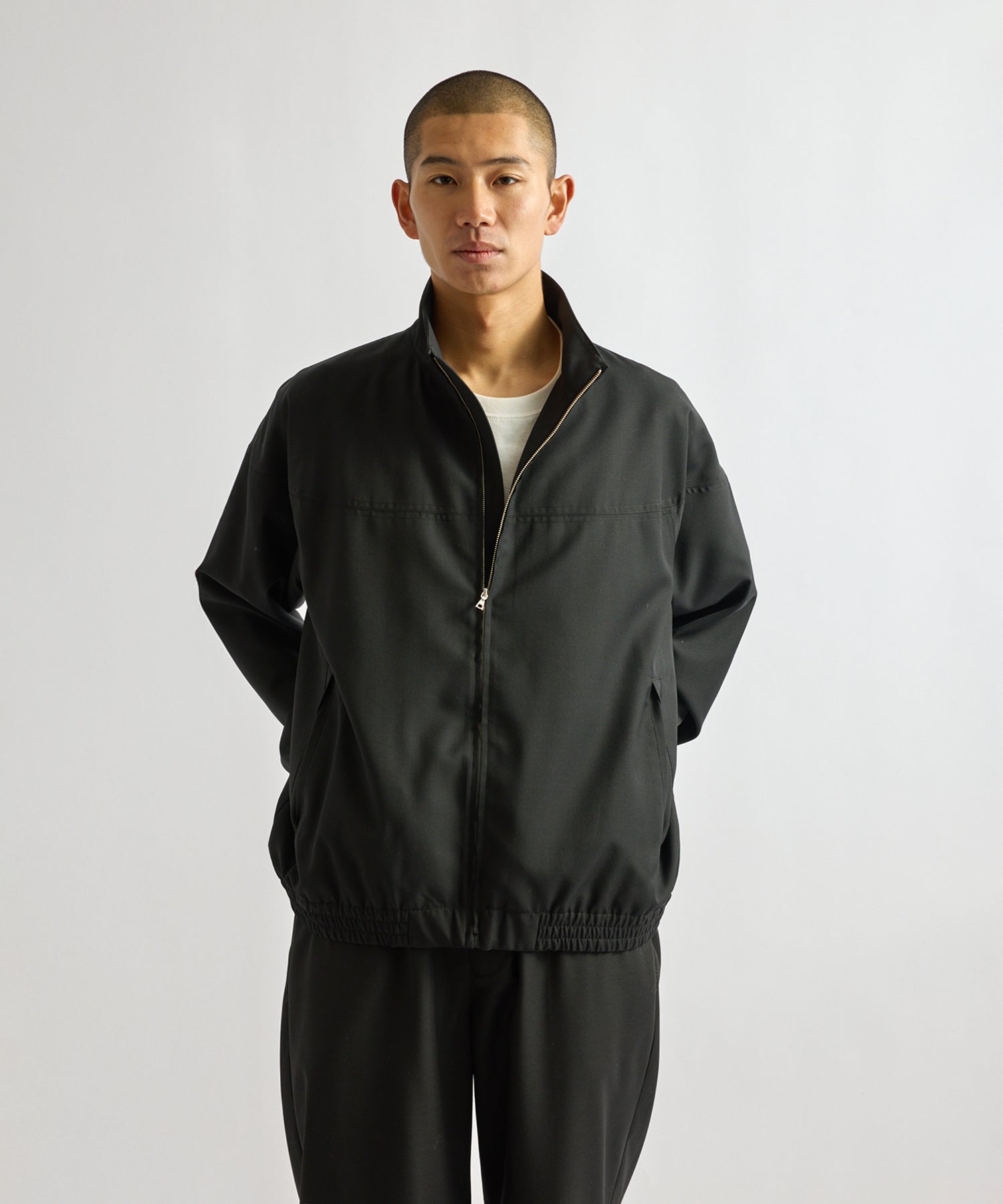 Saturdays NYC Everett Tropical Wool Training Jacket in Black